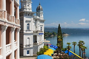 Gaming Prints: Admiral Casino on waterfront, Opatija, Kvarner Gulf, Croatia, Adriatic, Europe
