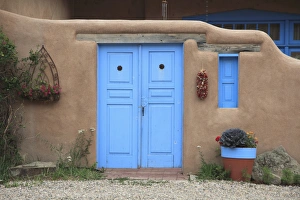 Adobe Prints: Adobe architecture, Taos, New Mexico, United States of America, North America