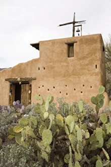 South West Prints: Adobe Mission, De Grazia Gallery in the Sun, Tucson, Arizona, United States of America