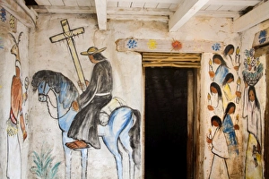 Images Dated 24th February 2009: Adobe Mission interior, De Grazia Gallery in the Sun, Tucson, Arizona, United States of America