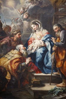 Images Dated 6th April 2010: The Adoration of the Magi by J.M. Rottmayr dating from 1723, Melk Abbey, Lower Austria