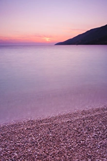 Brac Island Prints: Adriatic Sea at Zlatni Rat Beach at sunset