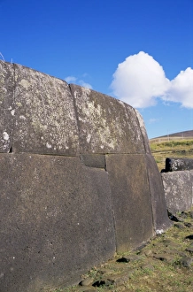 Masonry Prints: Advanced platform masonry, Ahu Vinapu, Easter Island, Chile, Pacific