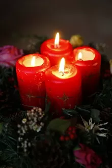 Images Dated 21st December 2009: Advent candles, France, Europe