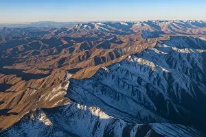 Snowcapped Prints: Aerial of Afghanistan around Bamyan, Afghanistan, Asia