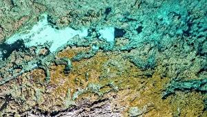 Coastal Area Prints: Aerial of Agulla beach, Mallorca, Balearic islands, Spain, Mediterranean, Europe