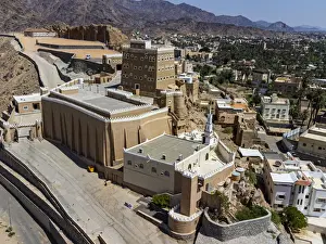 Saudi Arabia Prints: Aerial of the Al-Aan Palace, Najran, Kingdom of Saudi Arabia, Middle East