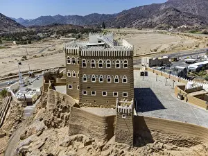 Aerial of the Al-Aan Palace, Najran, Kingdom of Saudi Arabia, Middle East