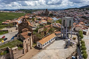 Castile La Mancha Prints: Aerial of the ancient mine, Heritage of Mercury