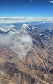 Andes Prints: Aerial of the Andes mountains, Chile, South America