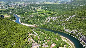Breathtaking View Prints: Aerial of the Ardeche Gorge (Gorges de l'Ardeche)