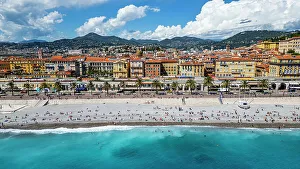 Beachfront Prints: Aerial of the beachfront and the historic city