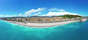 Beachfront Prints: Aerial of the beachfront and the historic city