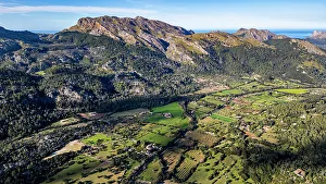 Valley Floor Prints: Aerial of the beautiful valley behind Pollenca