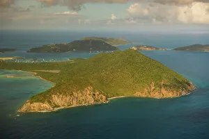 Aerial of Beef Island, British Virgin Islands, West Indies, Caribbean, Central America