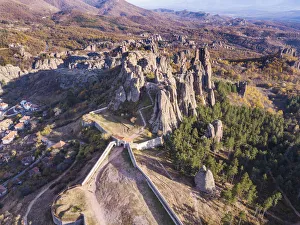 Aerial of Belogradchik fortress, Belogradchik, Bulgaria (drone)