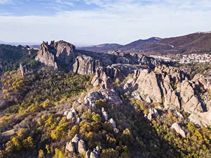 Bulgaria Prints: Aerial of Belogradchik fortress, Belogradchik, Bulgaria (drone)