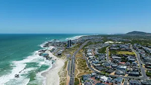 Bloubergstrand Prints: Aerial of Bloubergstrand Beach, Table Bay, Cape Town, South Africa, Africa
