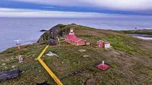 Navigation Prints: Aerial of Cape Horn, southern most point in South America