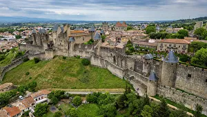 Amazing Prints: Aerial of the Cite de Carcassonne citadel
