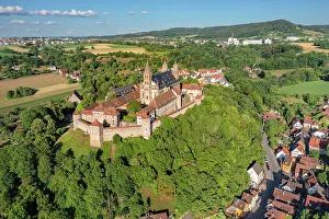 Baden Wurttemberg Prints: Aerial of Comburg Benedictine Monastery