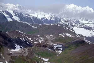 Images Dated 13th June 2008: Aerial of Denali Mountains, Alaska, United States of America, North America