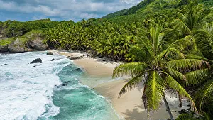 Xmas Prints: Aerial of Dolly beach, Christmas Island