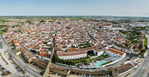 Alentejo Prints: Aerial drone panoramic view of the historic Centre of Evora