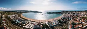 Oeste Prints: Aerial drone panoramic view of Sao Martinho do Porto bay