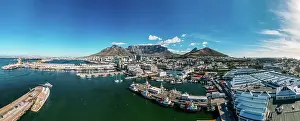 Seacoast Prints: Aerial drone panoramic view of the V and A (Victoria and Alfred) Waterfront