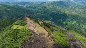 Bolivia Prints: Aerial of El Fuerte de Samaipata