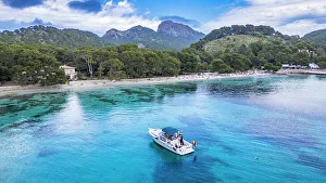 Cove Prints: Aerial of the Formentor beach on the Fomentor Peninsula