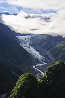 Fox Glacier Prints: Aerial of Fox Glacier, Westland Tai Poutini National Park