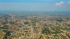 Urban Planning Prints: Aerial of Goma, Democratic Republic of Congo, Africa