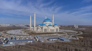 Kazakhstan Prints: Aerial of the Grand Mosque, Nur Sultan