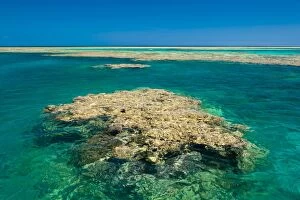 Aerial of the Great Barrier Reef. UNESCO World Heritage Site, Queensland, Australia, Pacific
