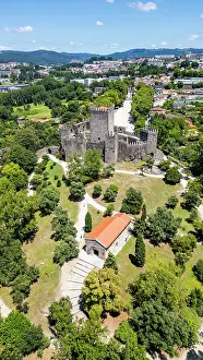 Castle Grounds Prints: Aerial of the Guimaraes Castle