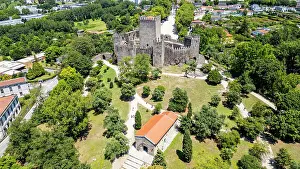 Medieval History Prints: Aerial of the Guimaraes Castle