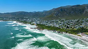 Hermanus Prints: Aerial of Hermanus, Western Cape Province, South Africa, Africa