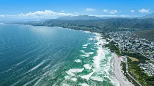 Aerial of Hermanus, Western Cape Province, South Africa, Africa