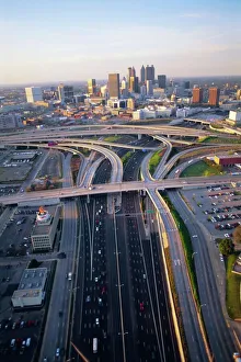 Georgia Prints: Aerial of highways leading to Atlanta