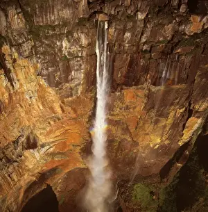 Aerial image of Angel Falls and Mount Auyantepui (Auyantepuy) (Devils Mountain)