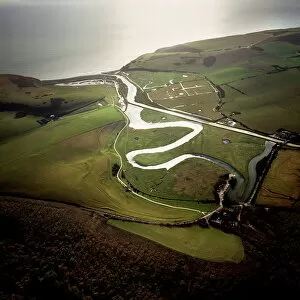 Images Dated 2nd March 2010: Aerial image of the Cuckmere River at Cuckmere Haven, Seven Sisters Country Park