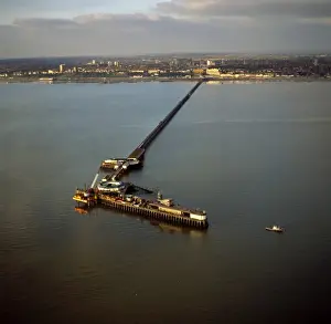 View From Above Prints: Aerial image of Southend Pier, the longest pleasure pier in the world