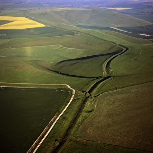 Land Prints: Aerial image of Wansdyke (from Wodens Dyke)