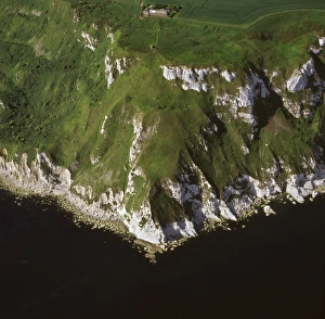 Aerial image of White Nothe, on the Jurassic Coast, UNESCO World Heritage Site