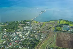 Aerial of the island of Molokai, Hawaii, United States of America, Pacific