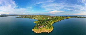 Rwanda Prints: Aerial of Kigoma, on Lake Tanganyika, Tanzania, East Africa, Africa