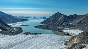 Rugged Terrain Prints: Aerial of Kulusuk, Greenland, Denmark, Polar Regions