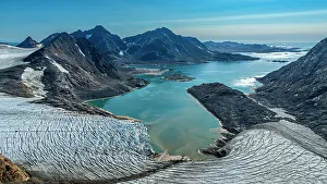 Geological Features Prints: Aerial of Kulusuk, Greenland, Denmark, Polar Regions